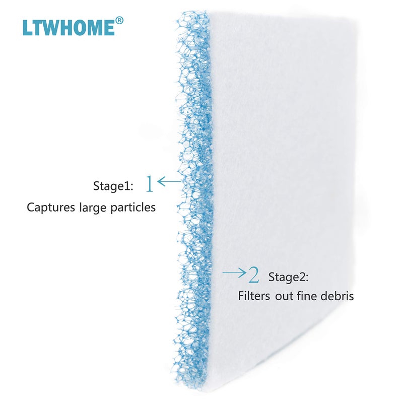 LTWHOME Replacement Poly Foam Pad Fit for Fluval C2 Fluval C Clip-On Filter Foam (Pack of 20) - Image 2